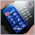 1 BOX 100 PCS KUKU PALSU TRANSPARAN BENING POLOS PUTIH MANICURE. 