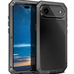 Tank Armor Metal Case For iPhone 18 17 Pro Max Air 16e 16 15 14 13 12 11 Pro Max XS XR 8 7 Plus Heavy Screen Protective Cover