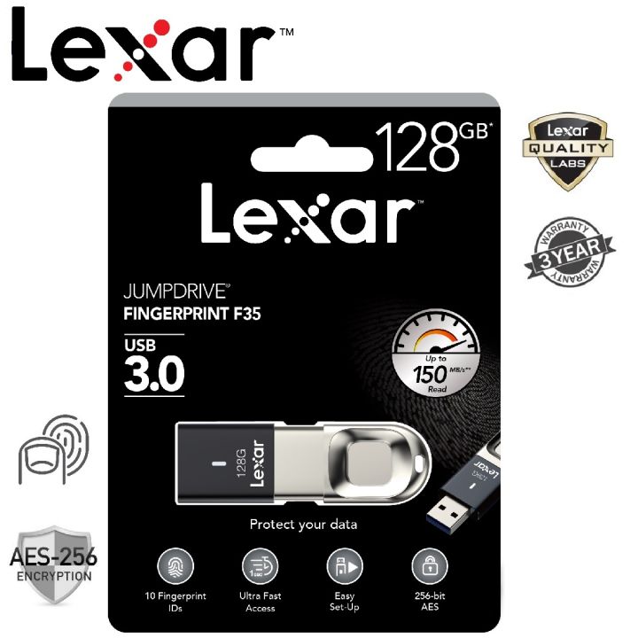 Lexar Fingerprint F35 128GB