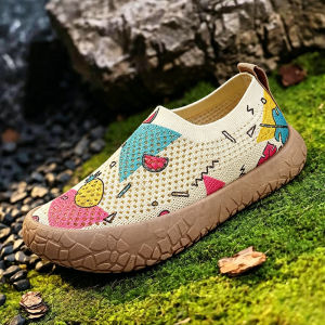 New Summer WomenS Shoes Casual Versatile Slip-On Cloth Shoes Lightweight Soft Sole Durable Painted Sports Sneakers