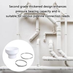 Bộ giảm ống xả chắc chắn 150 mm đến 100 mm bao gồm 2 kẹp kim loại thuận tiện cho phụ kiện đường ống đa năng