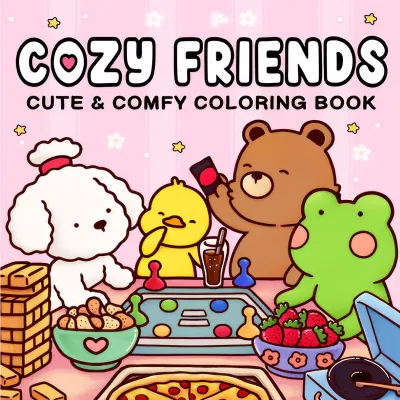 Little Corner Cute and Comfy Coloring Book for Adults Cozy Hobby Painting Coloring DIY Books PAZU