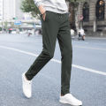 Man Comfortable Plain Pantalon Uniform Pants Men Casual Feet Stretch Straight Trousers for Male Business Trousers. 