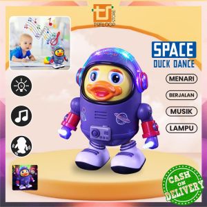 OFM-M311 Mainan Anak Bebek Astronot Joget Robot Menari Ada Lampu + Musik / Dancing Robot Joget Space Duck Dance Kids / Mainan Bebek Luar Angkasa