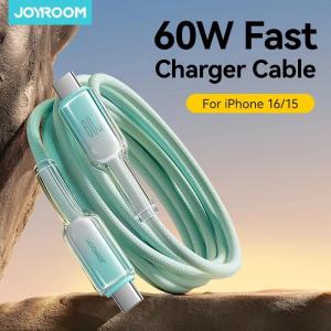 Joyroom PD 60W USB C to Type C Cable Fast Charging Data Cable For iPhone 16/15 Huawei Samsung Xiaomi USB-C Charging Cord 1.2/2M2026