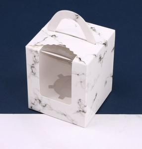 [🇸🇬 SG INSTOCK] Single holder Cupcake Boxes 1 Gold Black Blue Green Brown White Marble Kraft