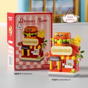 City Series House Coffee Shop Building Villa Model Creative Assemble Building Blocks for Childrens Gift