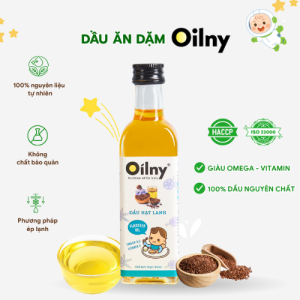 Dầu hạt lanh cho bé Oilny ăn dặm nguyên chất 100% phát triển thị lực trí não dung tích 65ml - 100ml