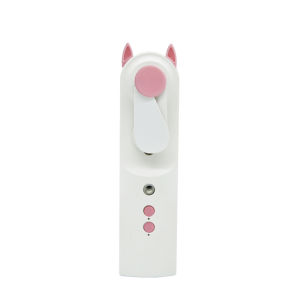 Handheld Spray Fan Electric Small Handheld USB Rechargeable Outdoor Automatic Spray Fan Pocket Foldable Portable Mini Fan Mist Sprayer Portable Automatic Steamer Hydrate Skin Electric Spray with USB Fan
