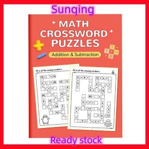 SQ Stationery [Flash Sale] Math CrossWord Puzzles Addition Subtraction Multiplication Division Criss Cross Game Math Workbook Montessori For Kids Ages 5-8