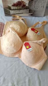 (EB8621) Lace Wired Bra Cotton No Sponge bra B cup Underwired bra