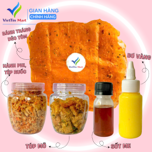 Combo Bánh Tráng Phơi Sương Tóp Mỡ Hành Phi 350G VIETTIN MART
