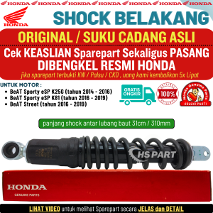 Shock Shockbreaker Belakang Beat 2016 2017 2018 2019 Original Beat Street Beat Fi K81 Original Honda Genuine Parts