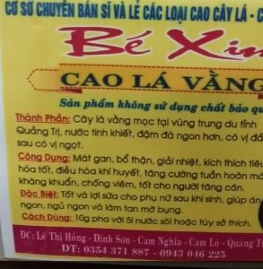 Sỉ 1kg Cao chè lá vằng ( hiệu Bé Xin 20g x 50 miếng lợi sữa  giảm cân )
