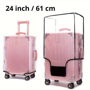 Justliving vỏ chống bụi Vali du lịch bọc hành lý trong suốt vỏ bọc Vali có bánh xe vỏ bọc chống bụi vali có bánh xe chống nước vỏ bọc vỏ bảo vệ hành lý bảo vệ vali dày