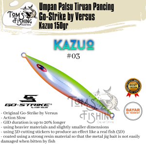 Umpan Palsu Pancing Go Strike by Versus KAZUO Metal Jig (150gr) Murah - Toms Fishing