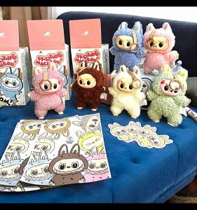 Boneka Labubu The Monster Boneka Key Chain Exciting Macaron Face Premium Quality