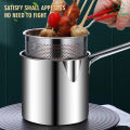 GM304 Oil Stainless Deep Fryer Pot Universal With Basket Fryer Pan Saving Mesh Fry Pot Fries Kitchen. 