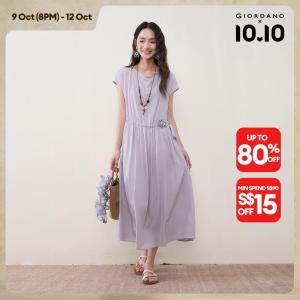 Giordano Women Women Raglan Sleeve Dress Free Shipping 18466809