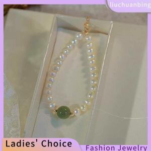 [COD] liuchuanbing Jewellery Luxury Vintage Indigo Naturalis Bracelet Natural Freshwater Beads Bracelet Adjustable Romantic Wedding Fashion Jewelry Gifts