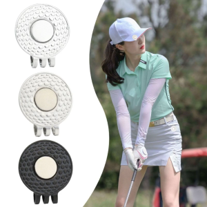 Magnetic Golf Hat Clip Golf-Ball Aiming Marker Holder Double Hole Golf Hat Clips Golf Training Aids Accessories Durable