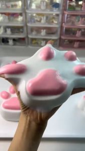 Soft Pudding Toys for Kids - Cake Cat Paw Stress Relief Silent Gift