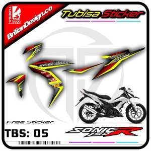 Sticker Striping Variasi Sonic 150 R - Stiker Striping Motor Sonic 150 R. TBS.05