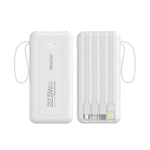 MeeGoo Powerbank 10000mAh Built-in Cable 22.5W Fast Charge Mini Powerbank Portable charger