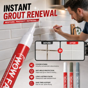 Grout Pen Tile Repair Marker Waterproof Long-Lasting Easy to Use for Tile Gap Sealing and Restoration