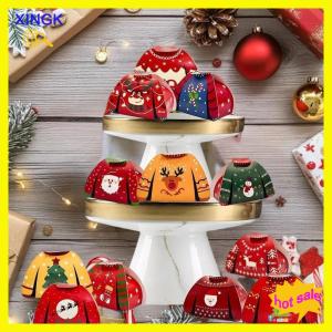 XINGK 24ชิ้นสเวตเตอร์ขนมบิสกิตกล่องของขวัญวันหยุดกล่องขนมตังเมกล่องของขวัญคริสต์มาส