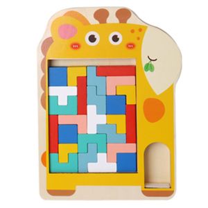 Mainan Kayu Tetris 3D untuk Anak 4-6 Tahun Wooden building block puzzle Edukasi Mengasah Otak MK111