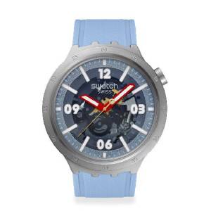 Swatch Swatch Big Bold Moment (SB07S122) Blue 47mm Silicone Watch