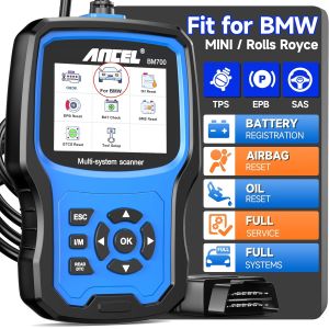 Ancel BM700 Fit for BMW OBD2 Scanner Alat Pemindaian Diagnostik Sistem Lengkap dengan Semua Layanan Reset Alat Registrasi Baterai untuk Pembaca Kode BMW Mini Cooper Reset / Koreksi CBS yang Disempurnakan EGS Reset CAS