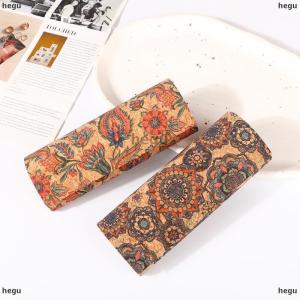 [COD] hegu กล่องใส่แว่นตาย้อนยุคลายไม้ก๊อกโบราณกันแรงกดสไตล์ญี่ปุ่นกล่องเก็บสายตาสั้นแม่เหล็กแบบพกพาสำหรับทุกเพศ