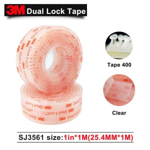 3M Dual Lock SJ3561 Type 400 Clear Mushroom Fastener adhesive tape 25.4mm x 1m/2m/3m