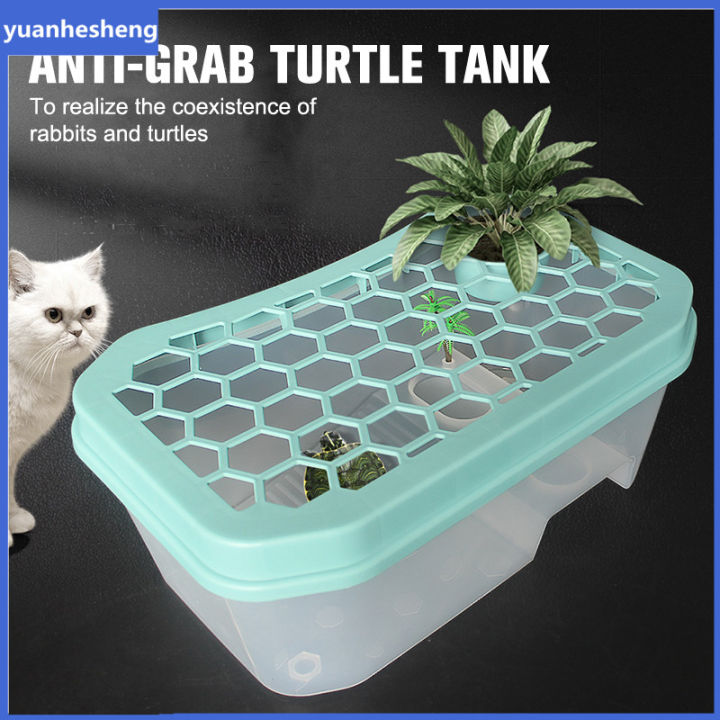 yuanhesheng Turtle Tortoise HabitatReptile Vivarium Box with Basking ...