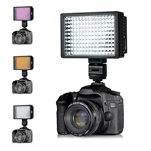 HD 160 LED Light Video Lighting Photo Lighting Canon Nikon Camera