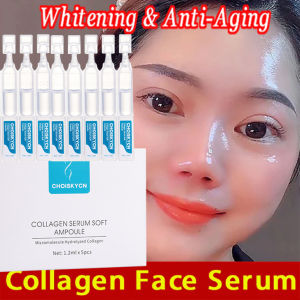 Collagen Serum Soft Ampoule BPOM Serum Anti Aging & Whitening Serum Penghilang Flek Hitam Membandel Serum Mencerahkan Dark Spot Serum wajah kolagen Pemutih Meratakan Warna Kulit Mengecilkan pori-pori Anti Kerut Anti Penuaan Memperbaiki  1.2ml*5