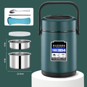 304 Stainless Steel Vacuum 24-hour Insulated Bento Lunch Box Portable Multi-layered Lunch Box Large Capacity Insulated Bucket Three-Layer Bento Box Thermos Pot Container