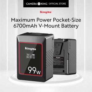 [KingMa] 99Wh Mini V-Mount Battery with 6700mAh Capacity for Broadcast Cameras LED Light and More using V-Mount Battery