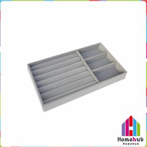 Homehub Stackable Jewelry Drawer Organizer Velvet Trays Showcase Holder Storage for Necklace Ring Earring