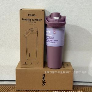 【READY STOCK】Owala FreeSip Sway Stainless Steel Water Bottle with Straw BPA-Free Sports 32oz Owala Water Bottle