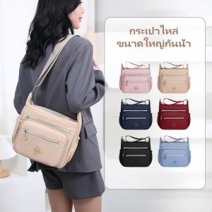 YOOXI ผู้หญิงกระเป๋าข้ามร่างกาย ผ้าใหม่หลายชั้นความจุใหญ่ไหล่กระเป๋าเป้สะพายหลังสตรีกระเป๋าเดินทางหลายชั้นแนวโน้ม