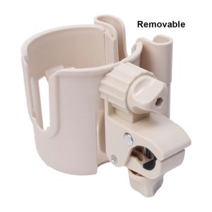 NOBLELUX 1Pcs 2-in-1 Stroller Cup Holder With Phone Holder Universal Beverage Cup Holder 360 Degree Bottle Holder For Wheelchair
