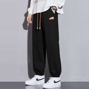 Mens casual pants spring loose wideleg sweatpants mens straight drape casual pants
