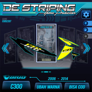 Stiker Motor Vario Karbu 2006-2014(C300)Stiker Vario 110 Old Semifull Design Terbaru Keren