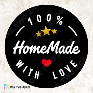 Handmade Sticker | Homemade Label | Mirrorkote Sticker | Self Adhesive Sticker