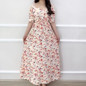 SV 6352 - Heartline Maxi Dress | Silvervogue | Gaun Katun Poliester Maxi Pakaian Wanita