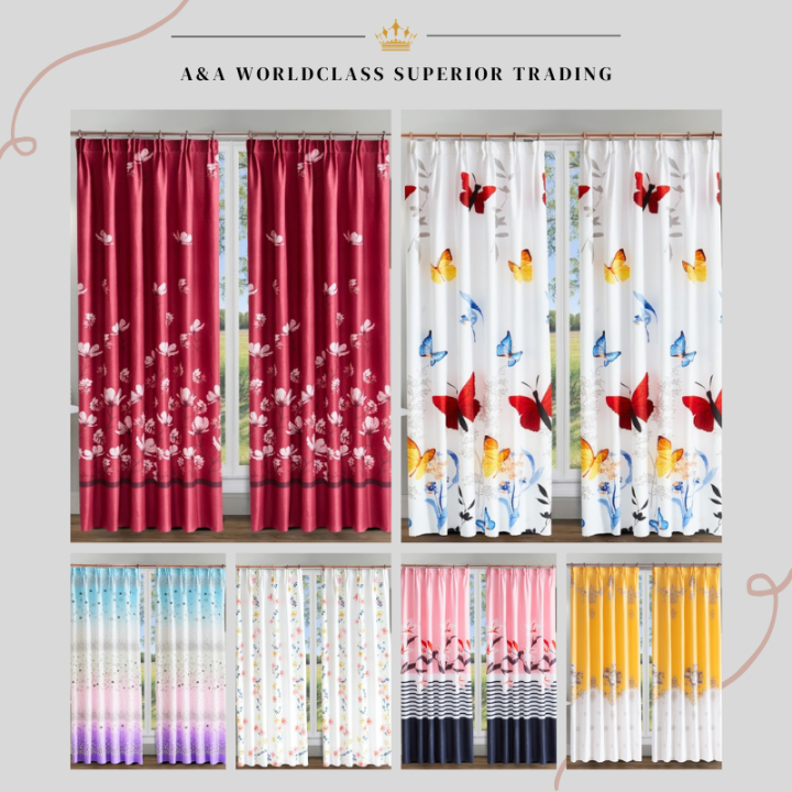 Premium Modern Hook Type Curtain Cangkuk Murah Langsir Curtain Semi ...