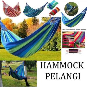 HAMMOCK/ AYUNAN GANTUNG TEBAL CAMPING WISATA TEMPAT TIDUR AYUNAN LIBURAN CAMPING